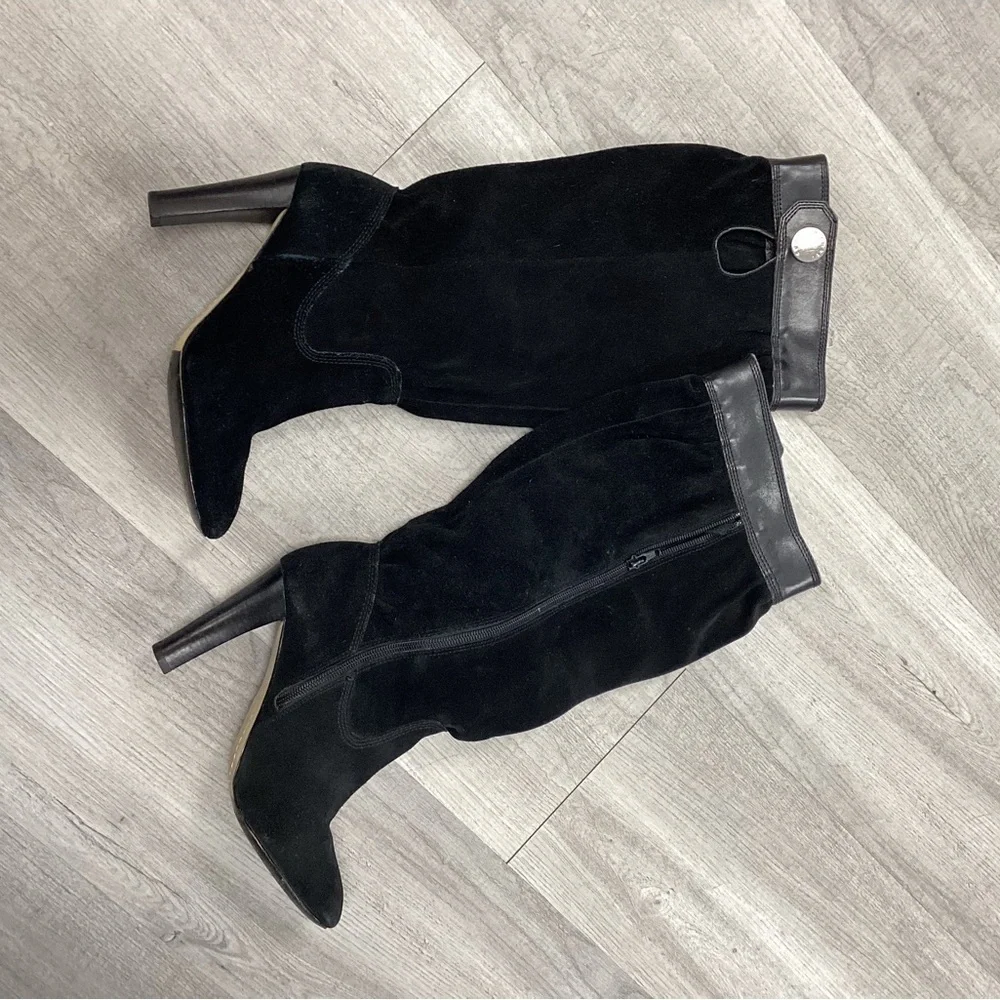 Michael Kors Black Heeled Boots size 7.5